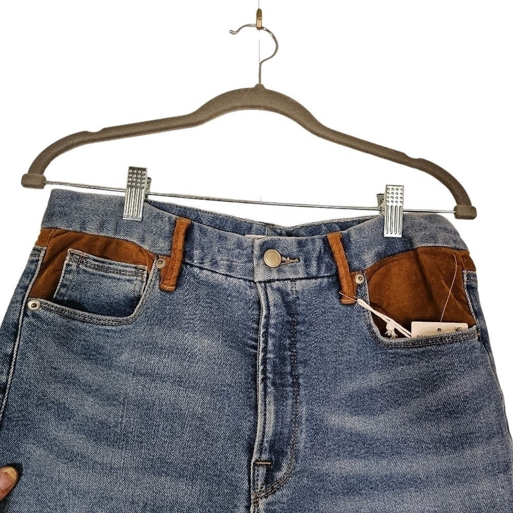Good American Skinny Suede Jeans in Indigo 10/30 - Picture 7 of 12